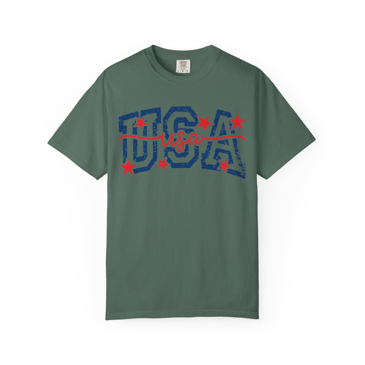 Retro USA Americana Mama Tee • Bold Patriotic Outfit Shirt • Vintage 4TH of July Script Summer Top