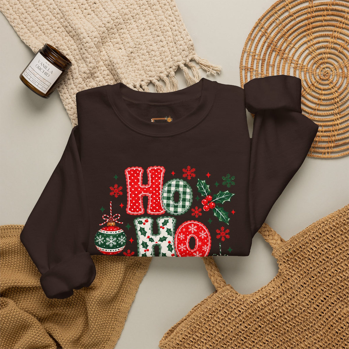 Ho Ho Ho Christmas Sweatshirt, Retro Christmas Crewneck, Gildan Holiday Sweatshirt, Festive Christmas Sweater, Christmas Gift