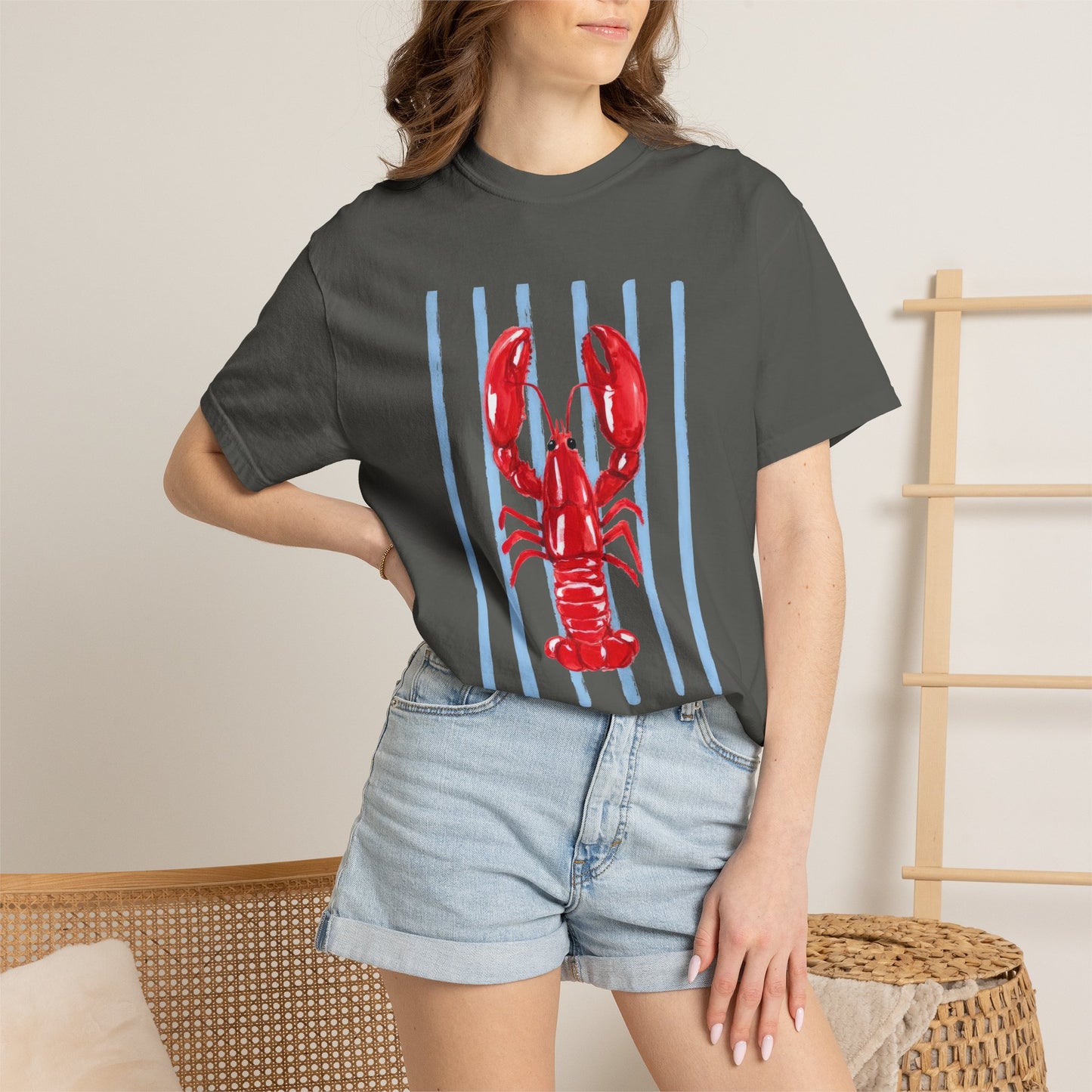 Coastal Lobster Graphic Tee • Beach Vacation Shirt • Summer Coastal Tee • Preppy Beach Shirt • Summer Vacation Outfit