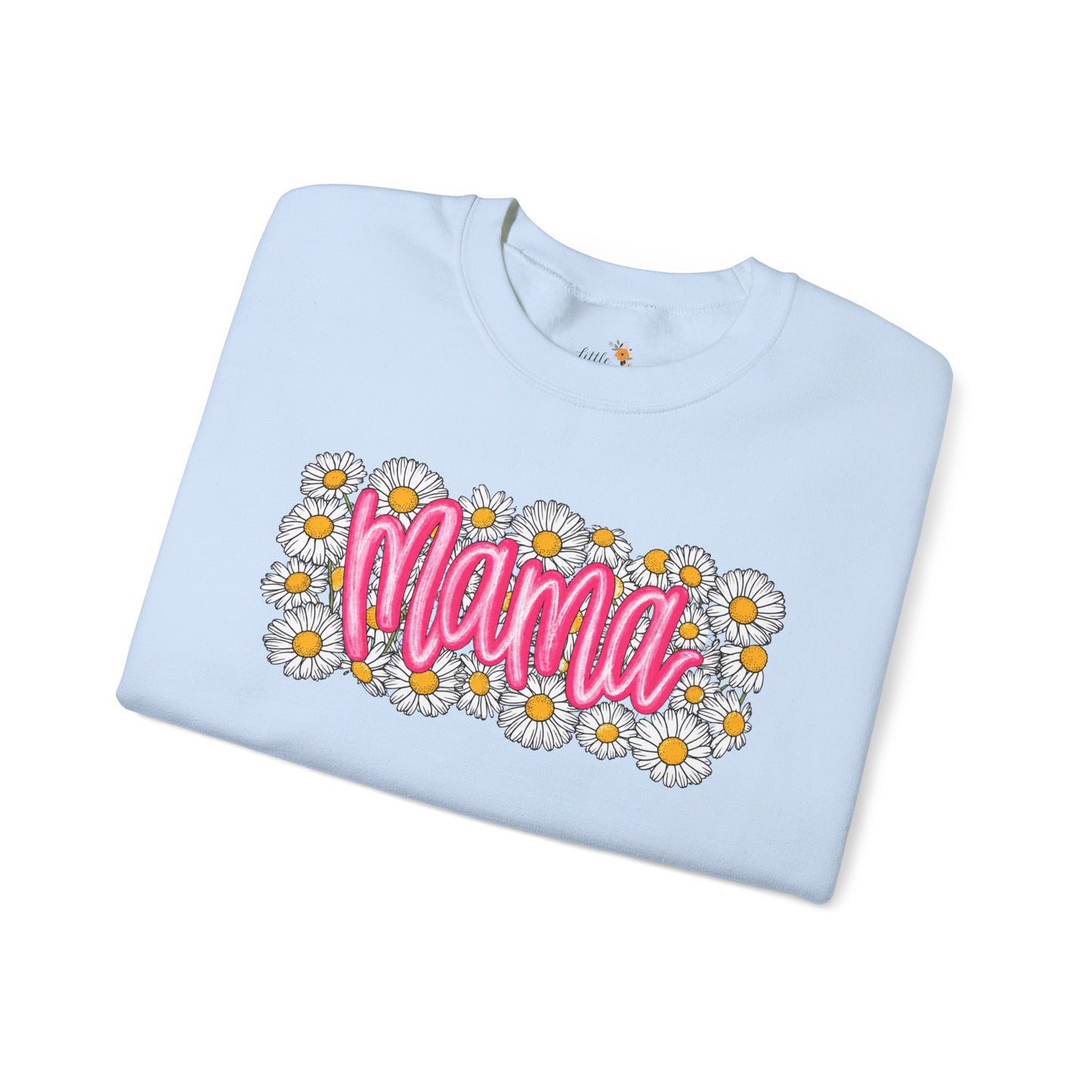 Pink Daisy Mama Sweatshirt • Floral Mama Crewneck • Spring Mama Graphic Sweatshirt • Cute Motherhood Cozy Outfit