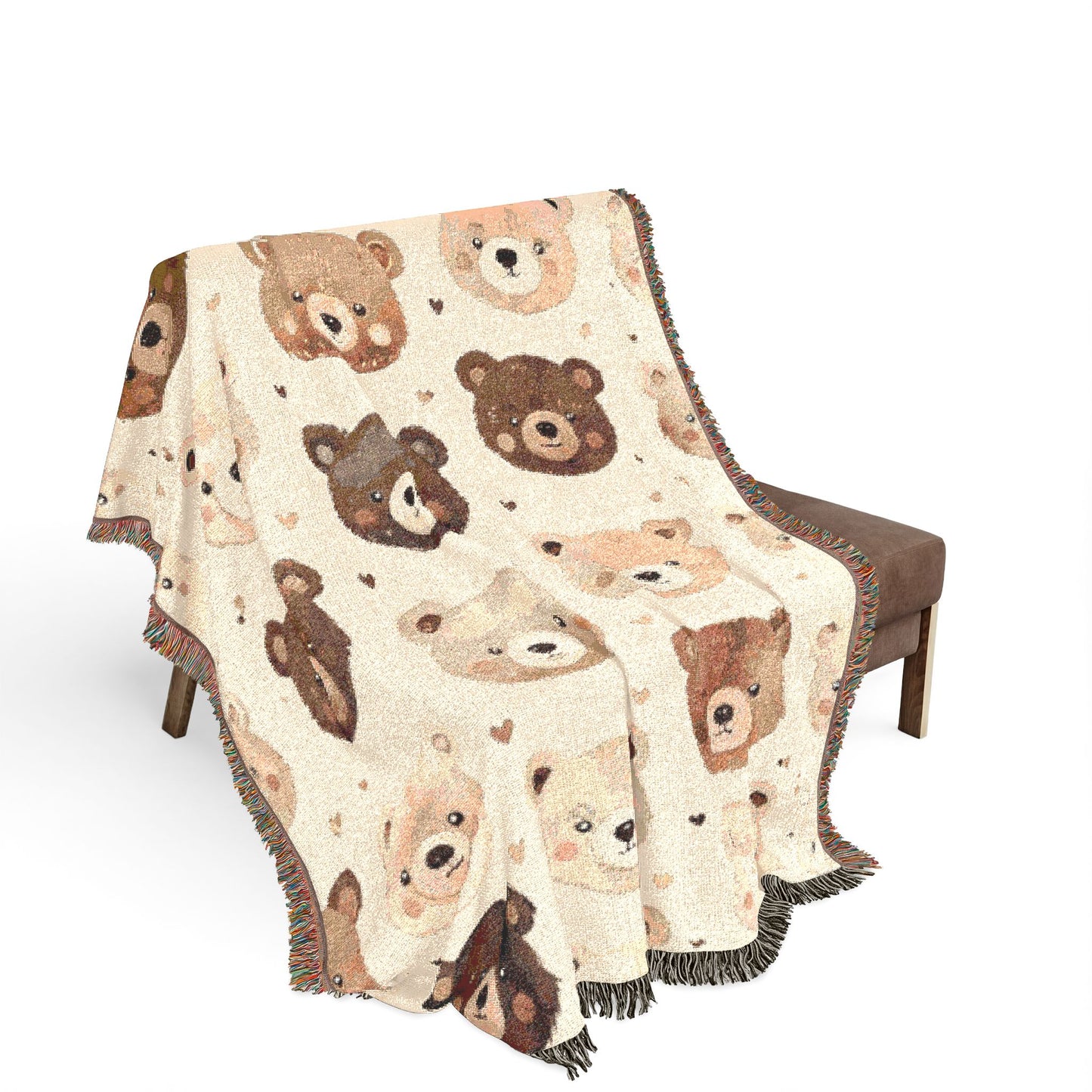 Teddy Bear Nursery Woven Blanket — Cute Bear Baby Throw
