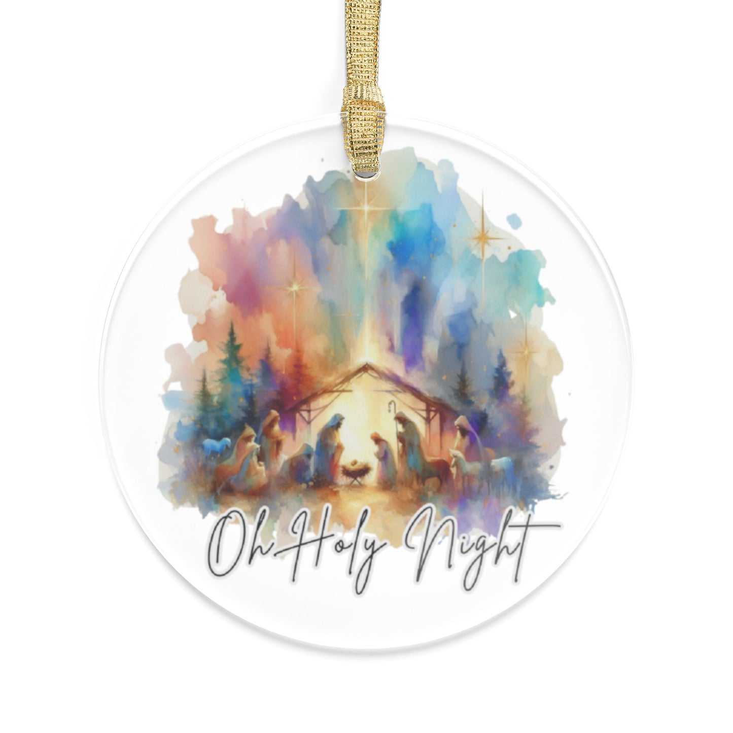 The Greatest Gift of All Nativity | Watercolor Christmas Decor | Faith Wall Art | Holy Family Gift | Christian Holiday Collection