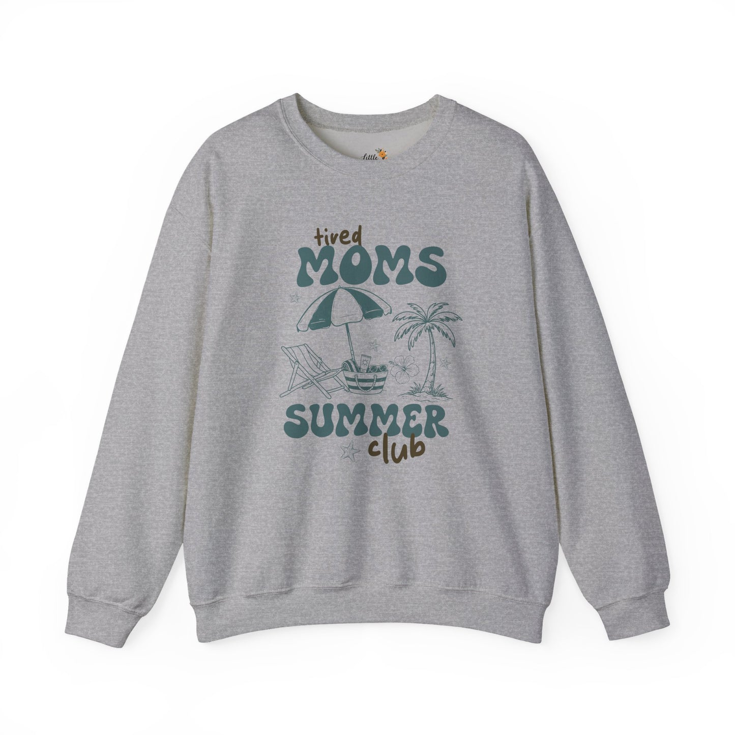 Tired Moms Summer Club Crewneck • Beach Vacation Mom Sweatshirt • Pool Day Mama Cozy Sweatshirt