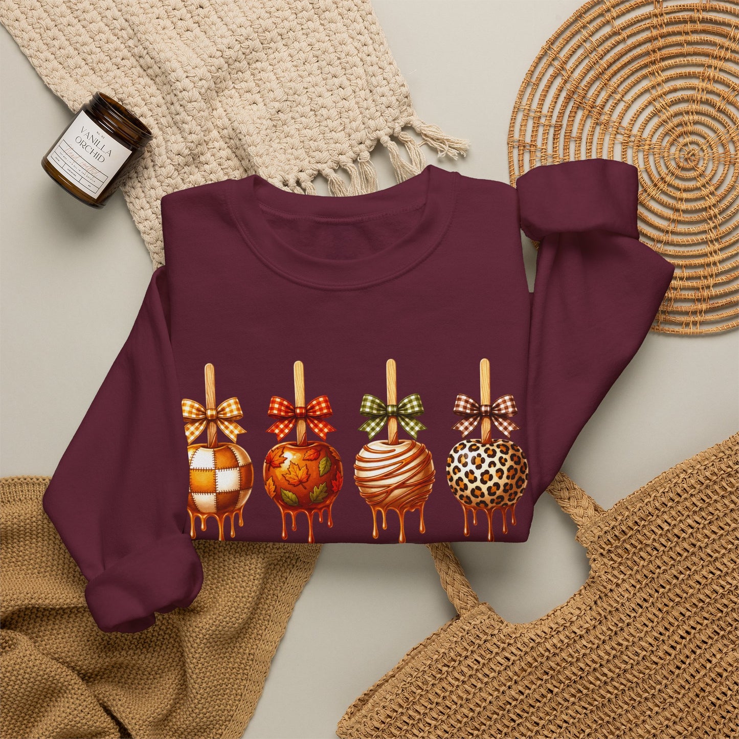 Caramel Apple Crewneck • Fall Apple Shirt • Autumn Graphic Tee • Baseball Caramel Apple Tee • Pumpkin Spice Shirt • Cute Fall Sweatshirt • Comfort Colors Tee