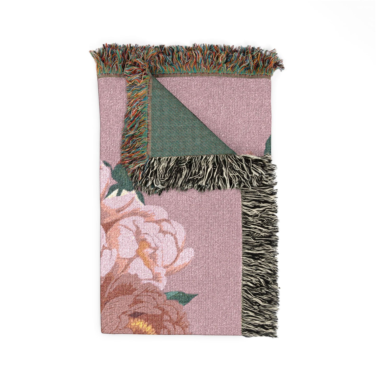 Peony Woven Blanket — Floral Cozy Throw for Living Room & Bedroom