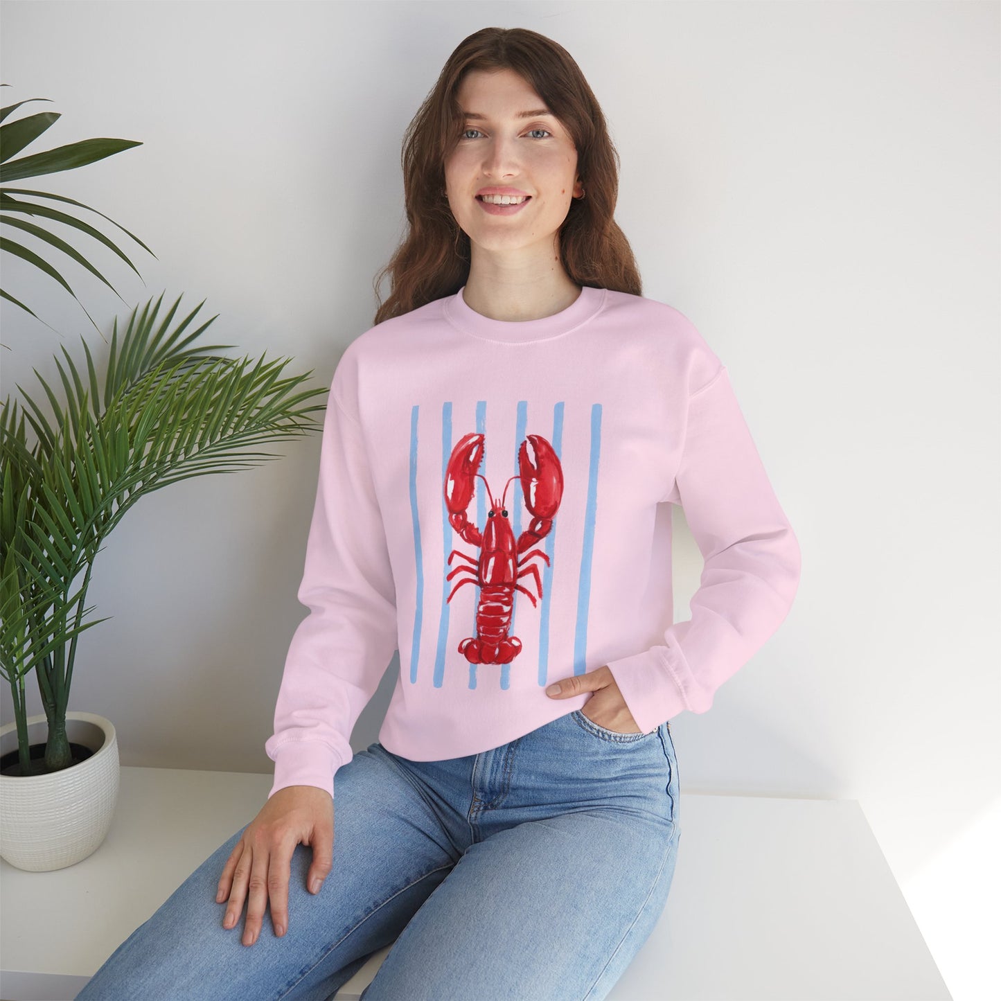 Coastal Lobster Sweatshirt • Beach Vacation Crewneck • Summer Coastal Graphic Sweatshirt • Nautical Pullover