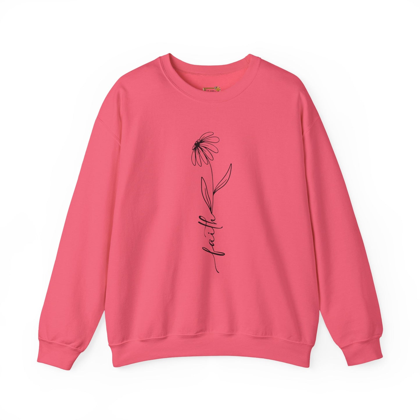 Daisy Faith Floral Sweatshirt | Minimal Line Flower Mama | Neutral Botanical Pullover | Soft Fleece Top