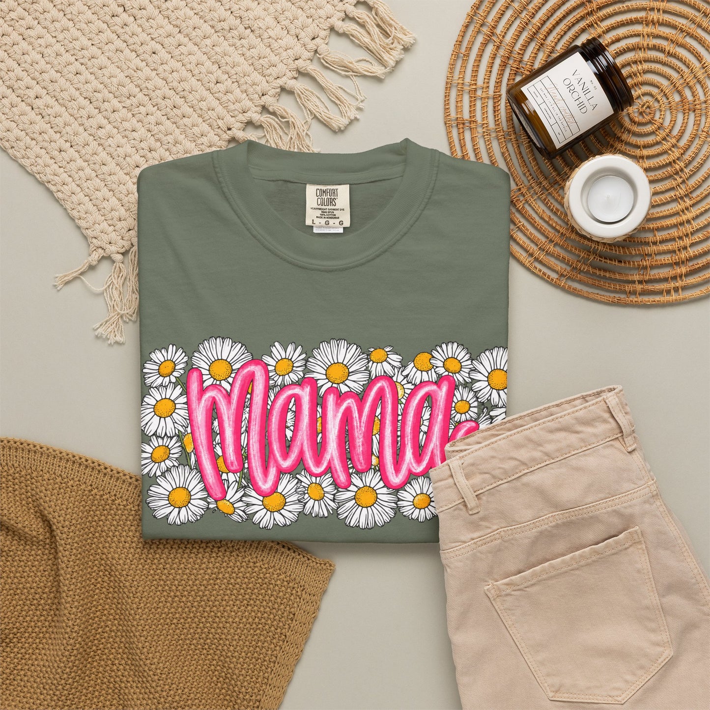 Pink Daisy Mama Shirt • Floral Mama Tee • Spring Mama Graphic Shirt • Cute Feminine Motherhood Outfit