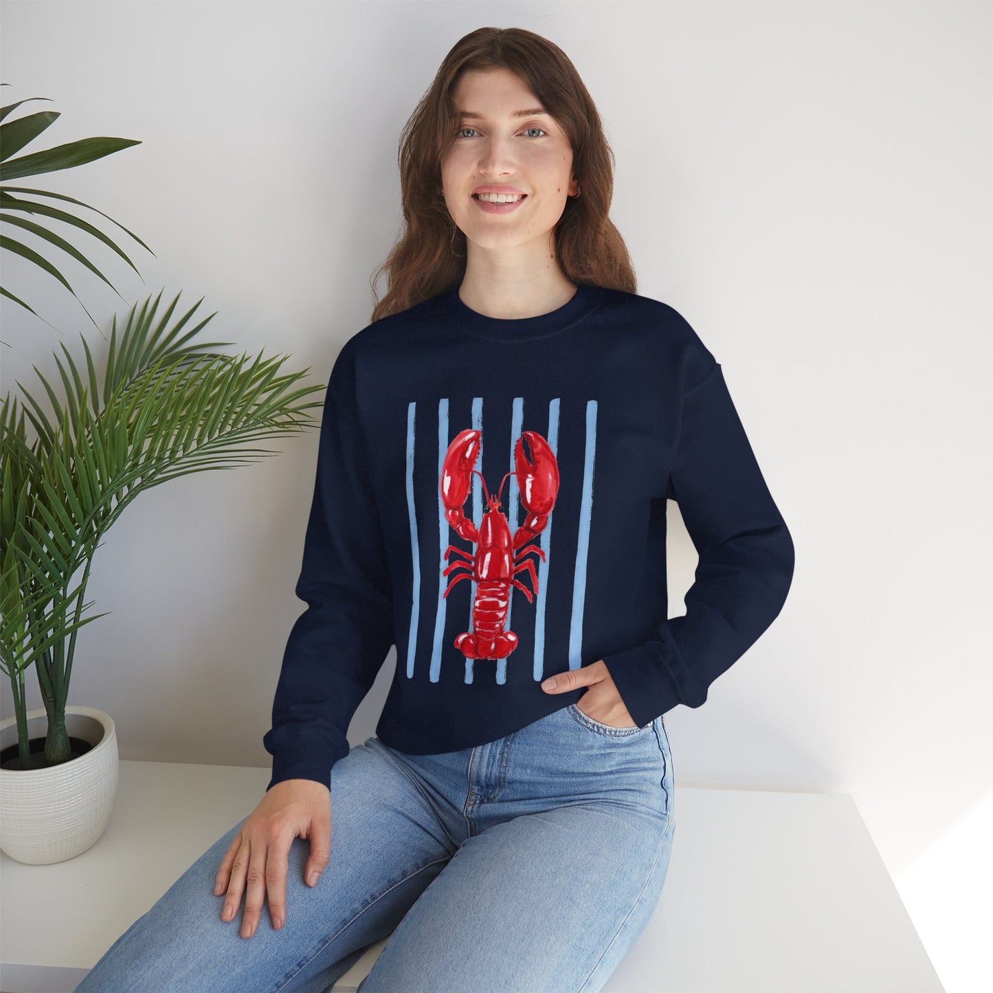 Coastal Lobster Sweatshirt • Beach Vacation Crewneck • Summer Coastal Graphic Sweatshirt • Nautical Pullover