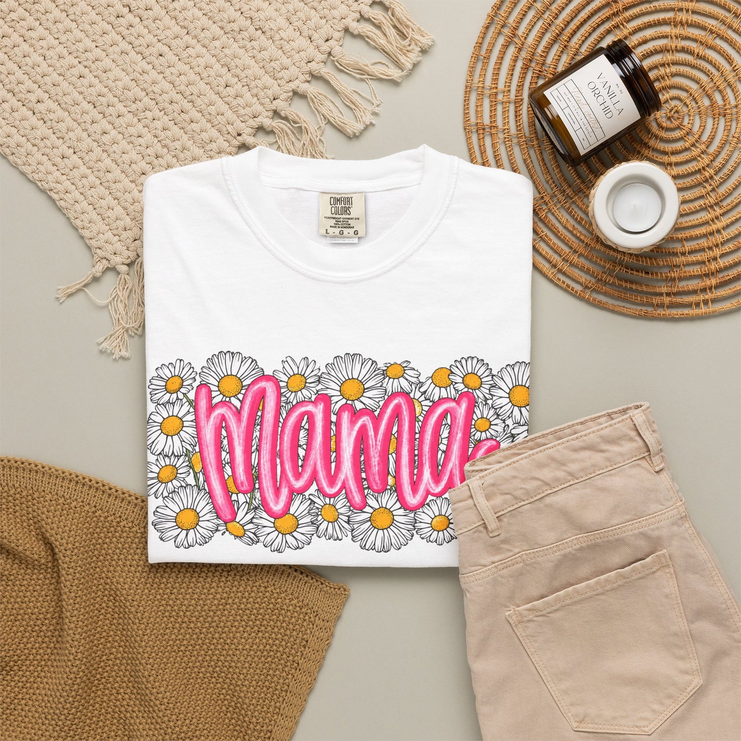 Pink Daisy Mama Shirt • Floral Mama Tee • Spring Mama Graphic Shirt • Cute Feminine Motherhood Outfit