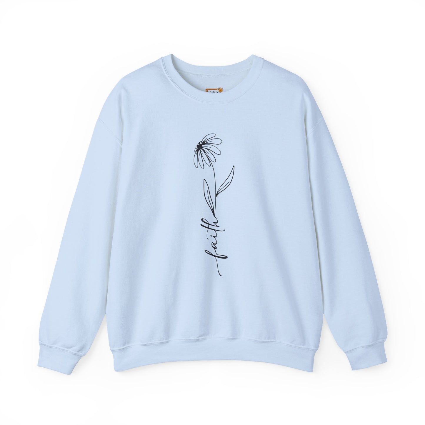 Daisy Faith Floral Sweatshirt | Minimal Line Flower Mama | Neutral Botanical Pullover | Soft Fleece Top