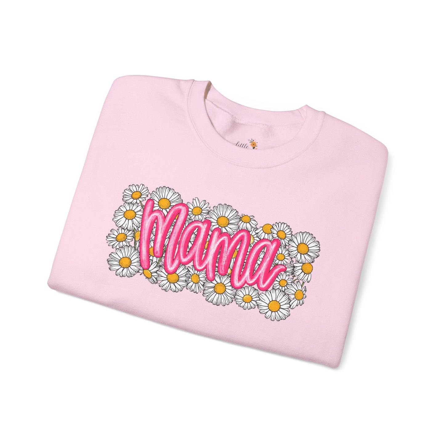 Pink Daisy Mama Sweatshirt • Floral Mama Crewneck • Spring Mama Graphic Sweatshirt • Cute Motherhood Cozy Outfit