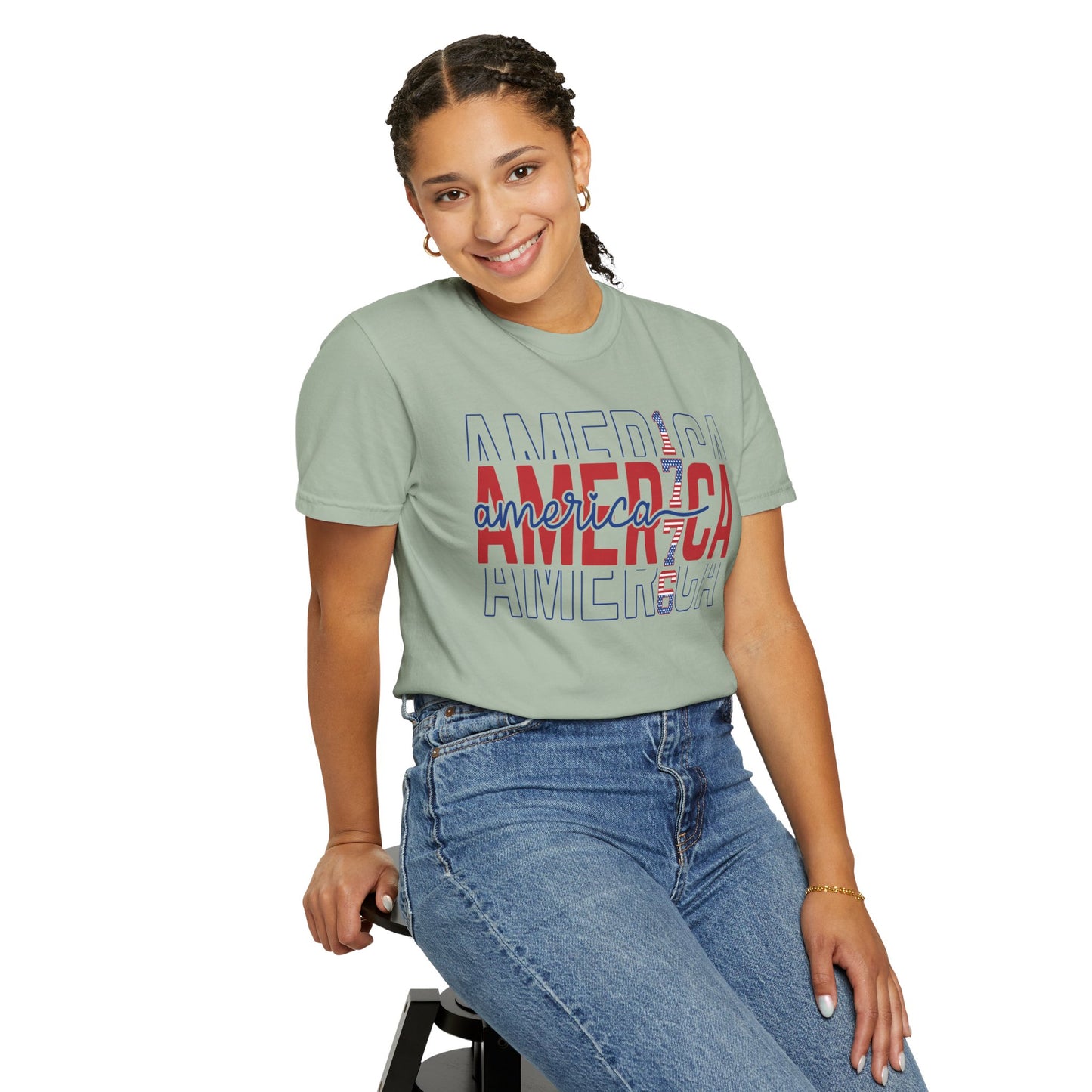 America 1776 T-Shirt • Vintage Patriotic Graphic Tee • Red White Blue Fourth of July Shirt