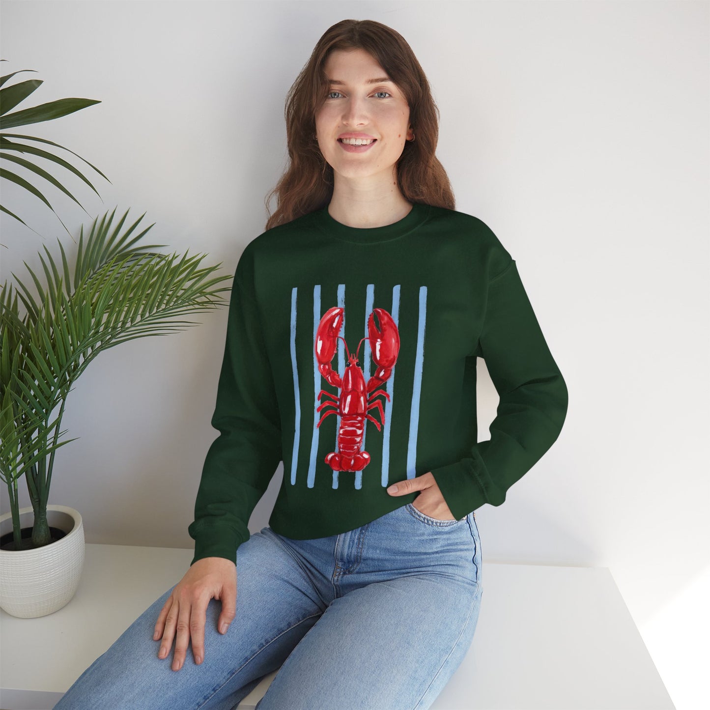 Coastal Lobster Sweatshirt • Beach Vacation Crewneck • Summer Coastal Graphic Sweatshirt • Nautical Pullover