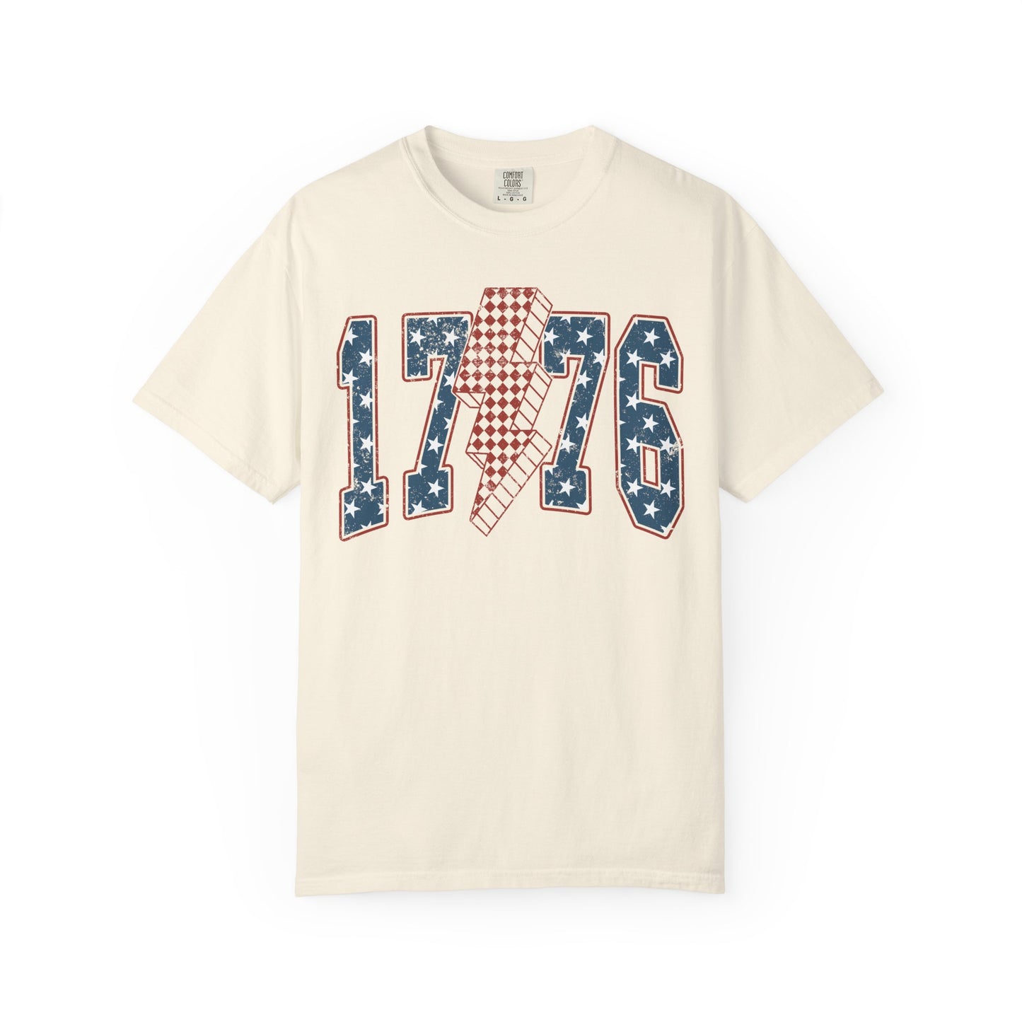 1776 Lightning Bolt Shirt • Patriotic Graphic Tee • Americana Red White Blue Bold Statement