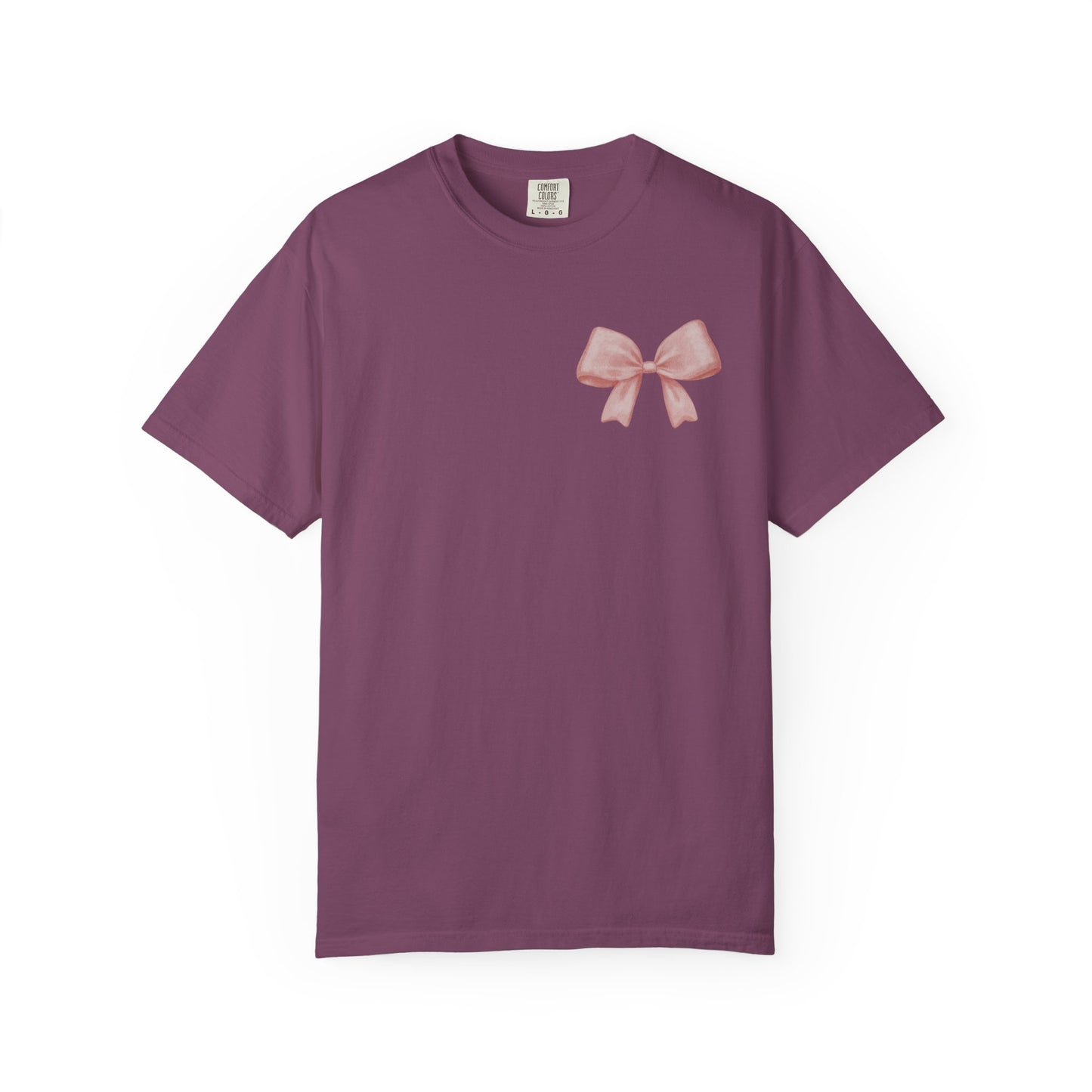 Grace Upon Grace Scripture with Pastel Pink Bow Tshirt • Girly Boutique Style for Moms • Feminine Faith Aesthetic Tee