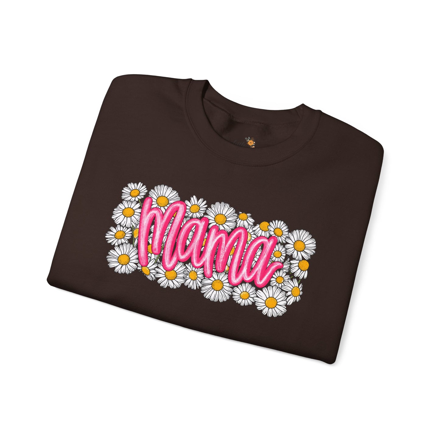 Pink Daisy Mama Sweatshirt • Floral Mama Crewneck • Spring Mama Graphic Sweatshirt • Cute Motherhood Cozy Outfit
