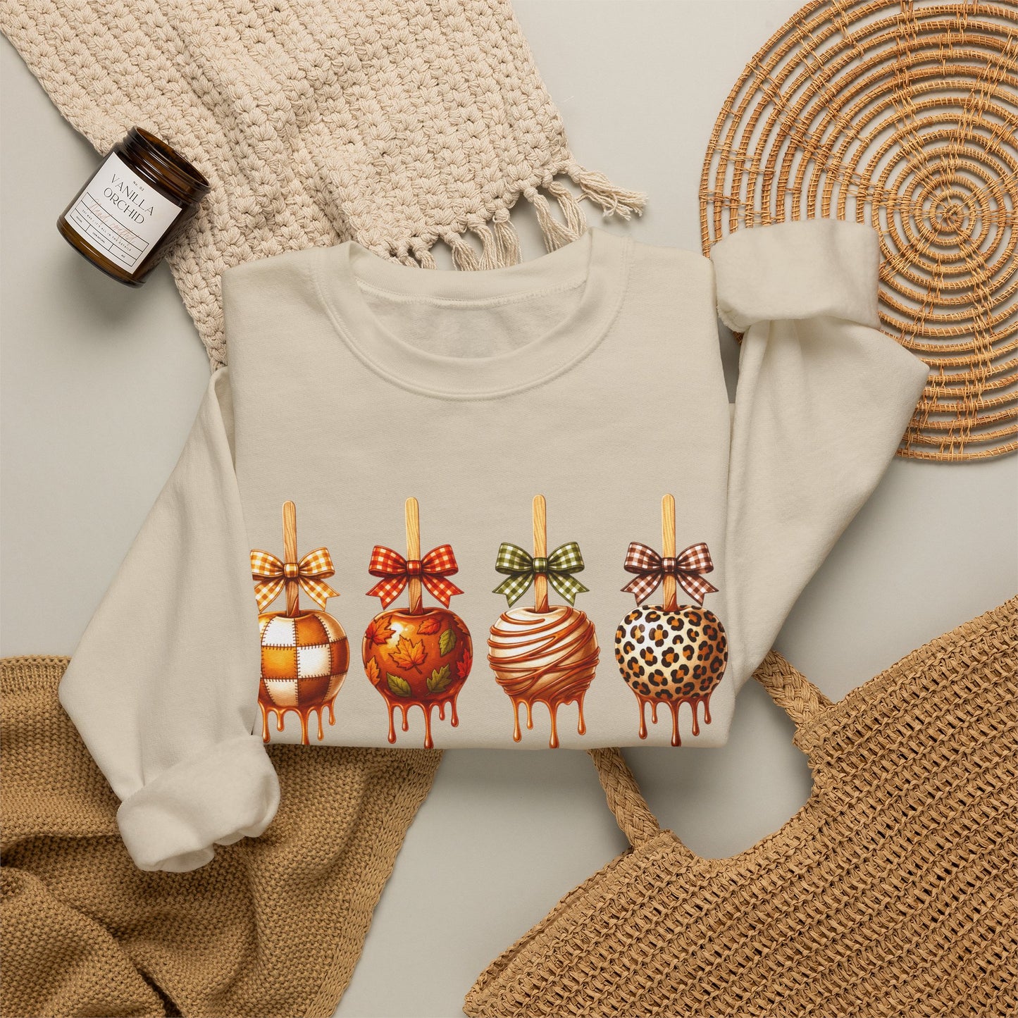 Caramel Apple Crewneck • Fall Apple Shirt • Autumn Graphic Tee • Baseball Caramel Apple Tee • Pumpkin Spice Shirt • Cute Fall Sweatshirt • Comfort Colors Tee
