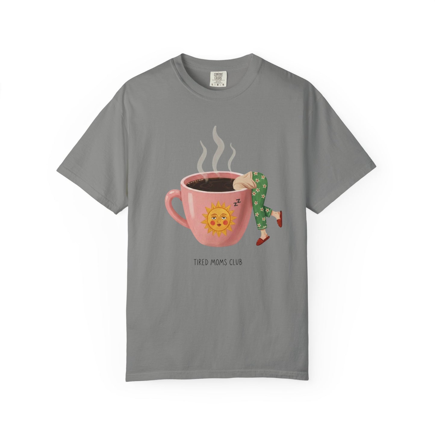 Tired Moms Club Coffee Tee • Funny Exhausted Mom Tshirt • Relatable Vintage Retro Overstimulated Motherhood