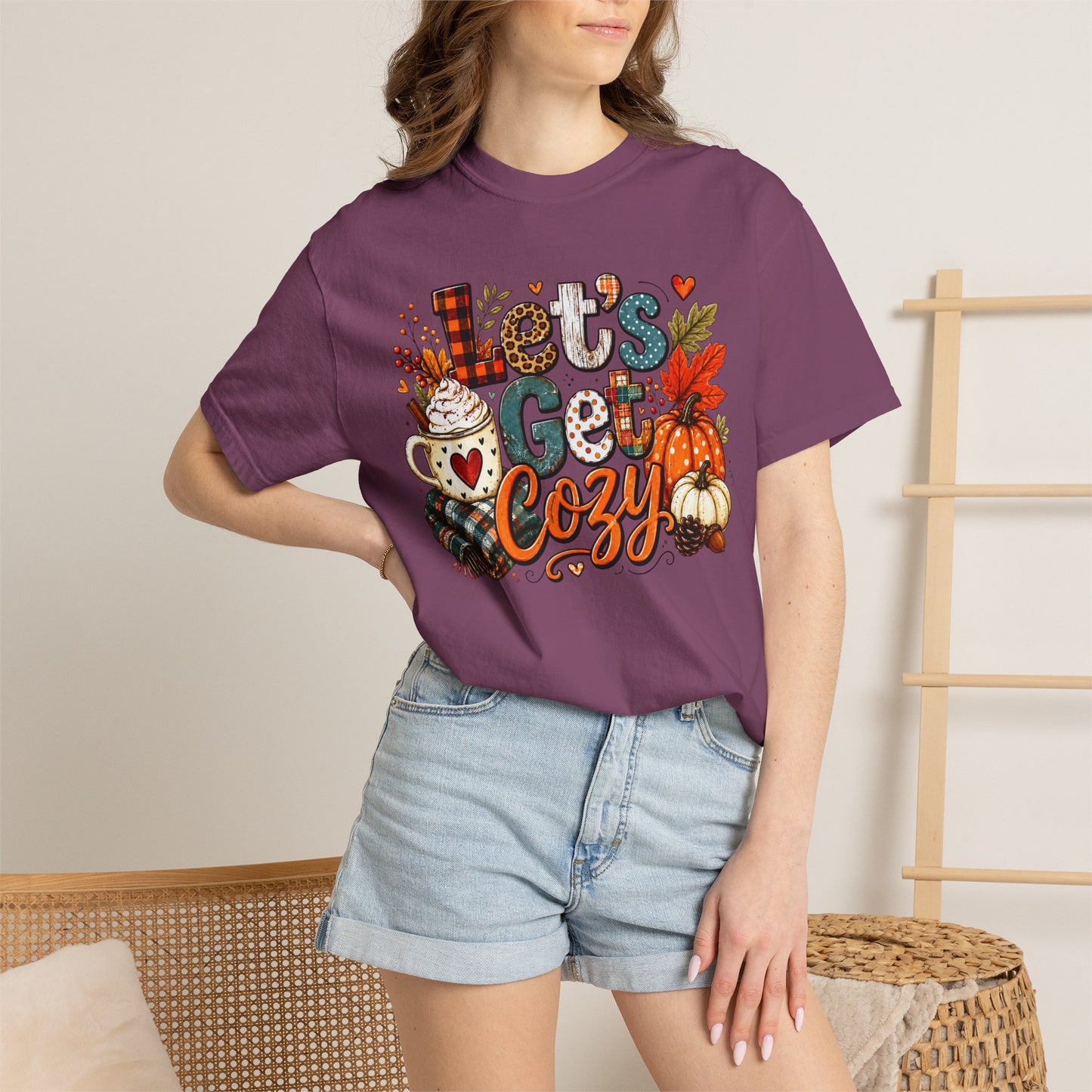 Let's Get Cozy Shirt • Cozy Fall Shirt • Pumpkin Spice Tee • Autumn Graphic Tee • Cute Fall Sweatshirt • Comfort Colors Fall Shirt • Cozy Season Tee
