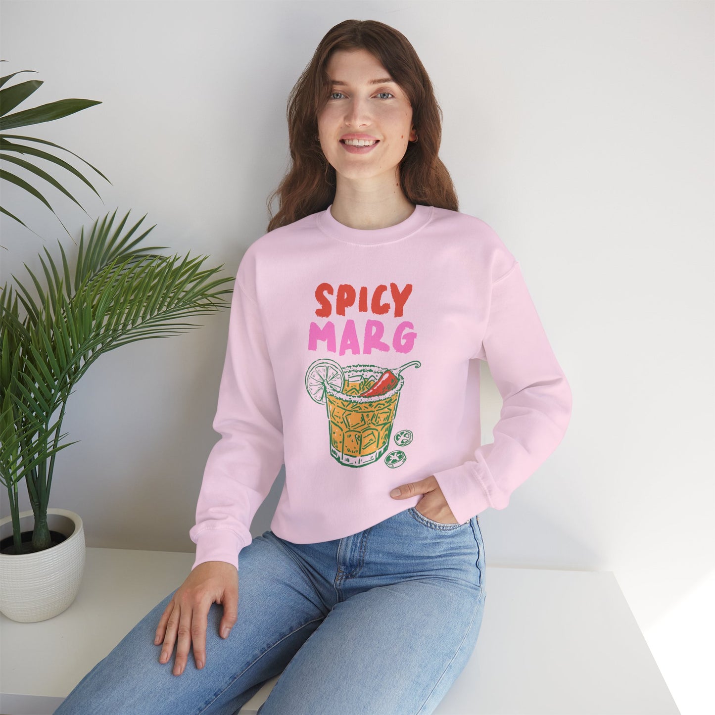 Spicy Marg Sweatshirt • Margarita Summer Crewneck • Girls Night Vacation Sweatshirt • Beach Fiesta Pullover