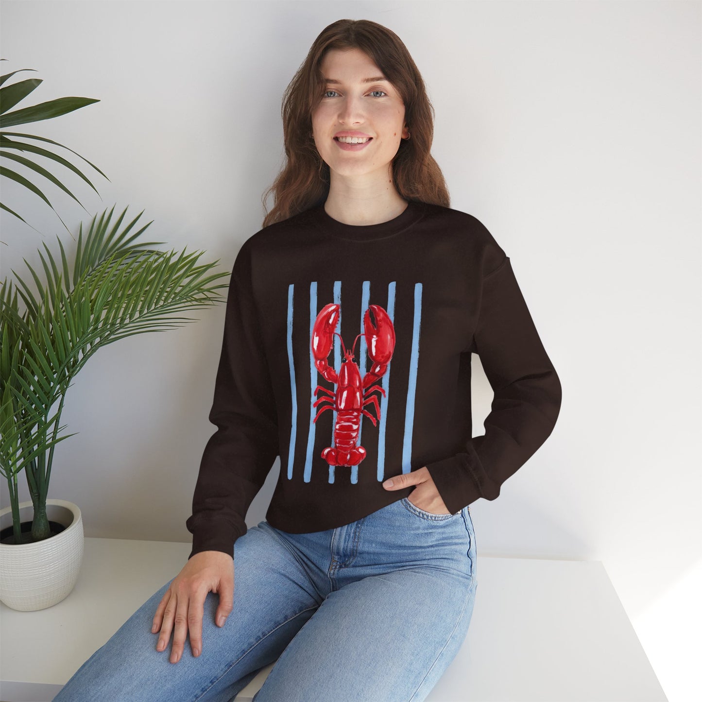 Coastal Lobster Sweatshirt • Beach Vacation Crewneck • Summer Coastal Graphic Sweatshirt • Nautical Pullover