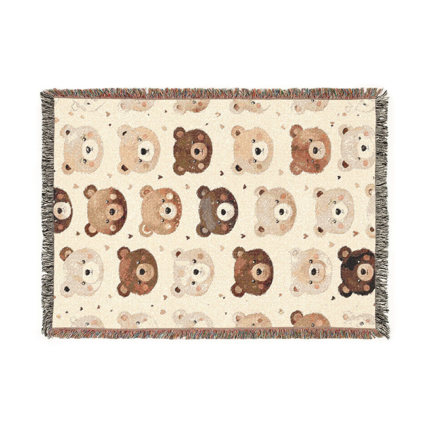 Teddy Bear Nursery Woven Blanket — Cute Bear Baby Throw