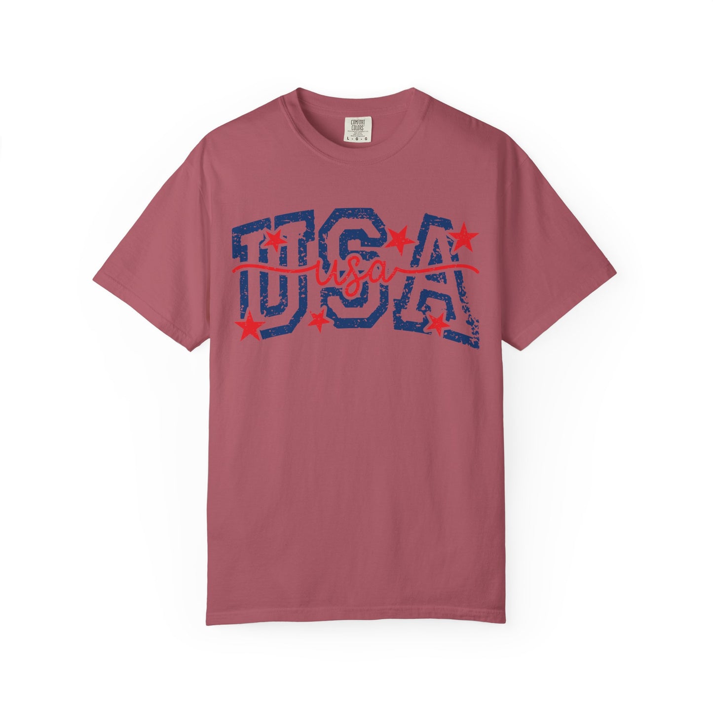 Retro USA Americana Mama Tee • Bold Patriotic Outfit Shirt • Vintage 4TH of July Script Summer Top