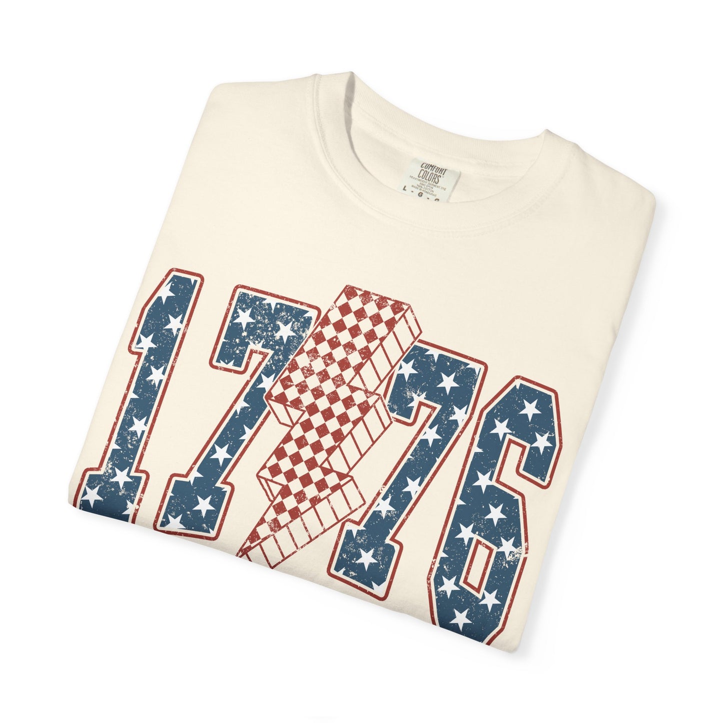 1776 Lightning Bolt Shirt • Patriotic Graphic Tee • Americana Red White Blue Bold Statement