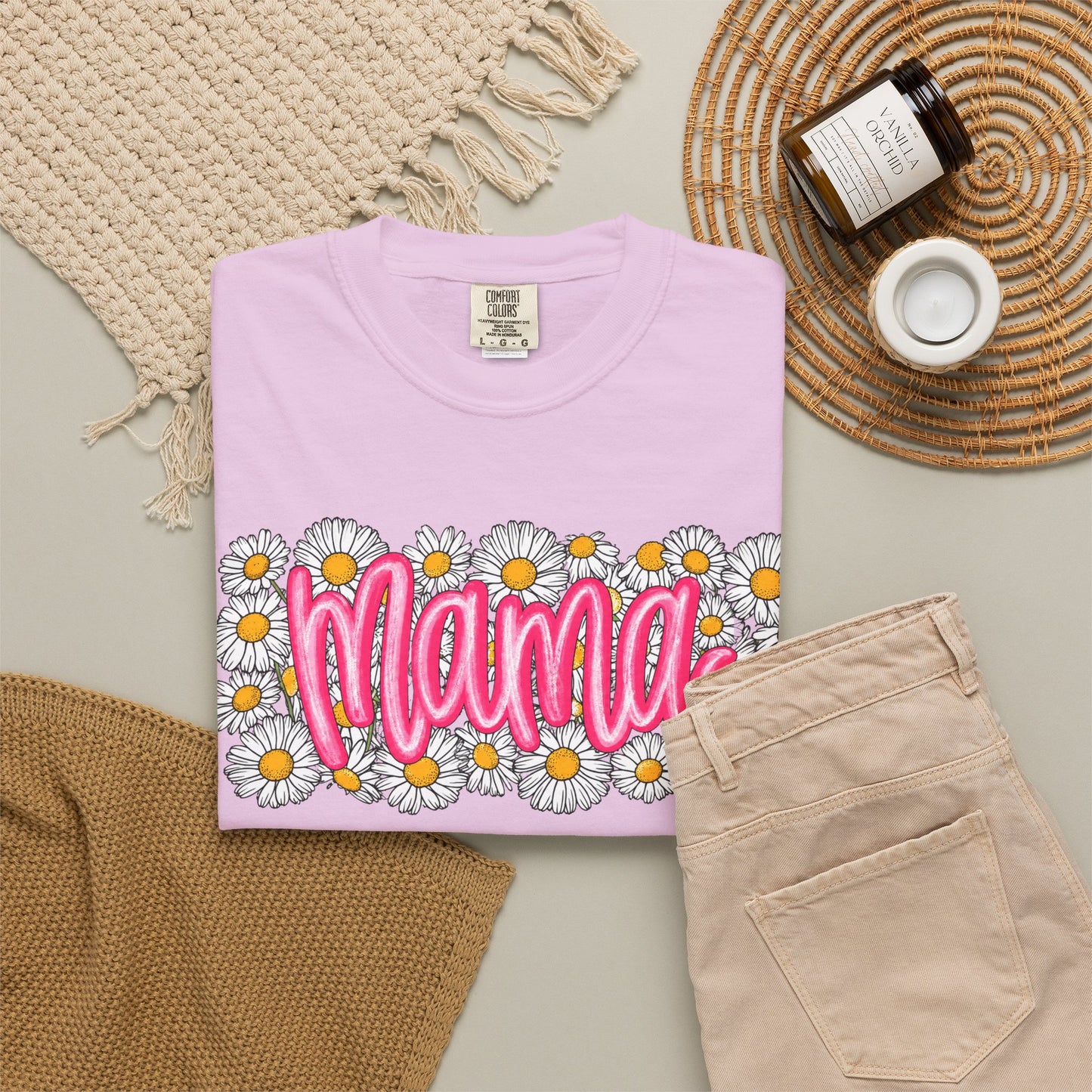 Pink Daisy Mama Shirt • Floral Mama Tee • Spring Mama Graphic Shirt • Cute Feminine Motherhood Outfit