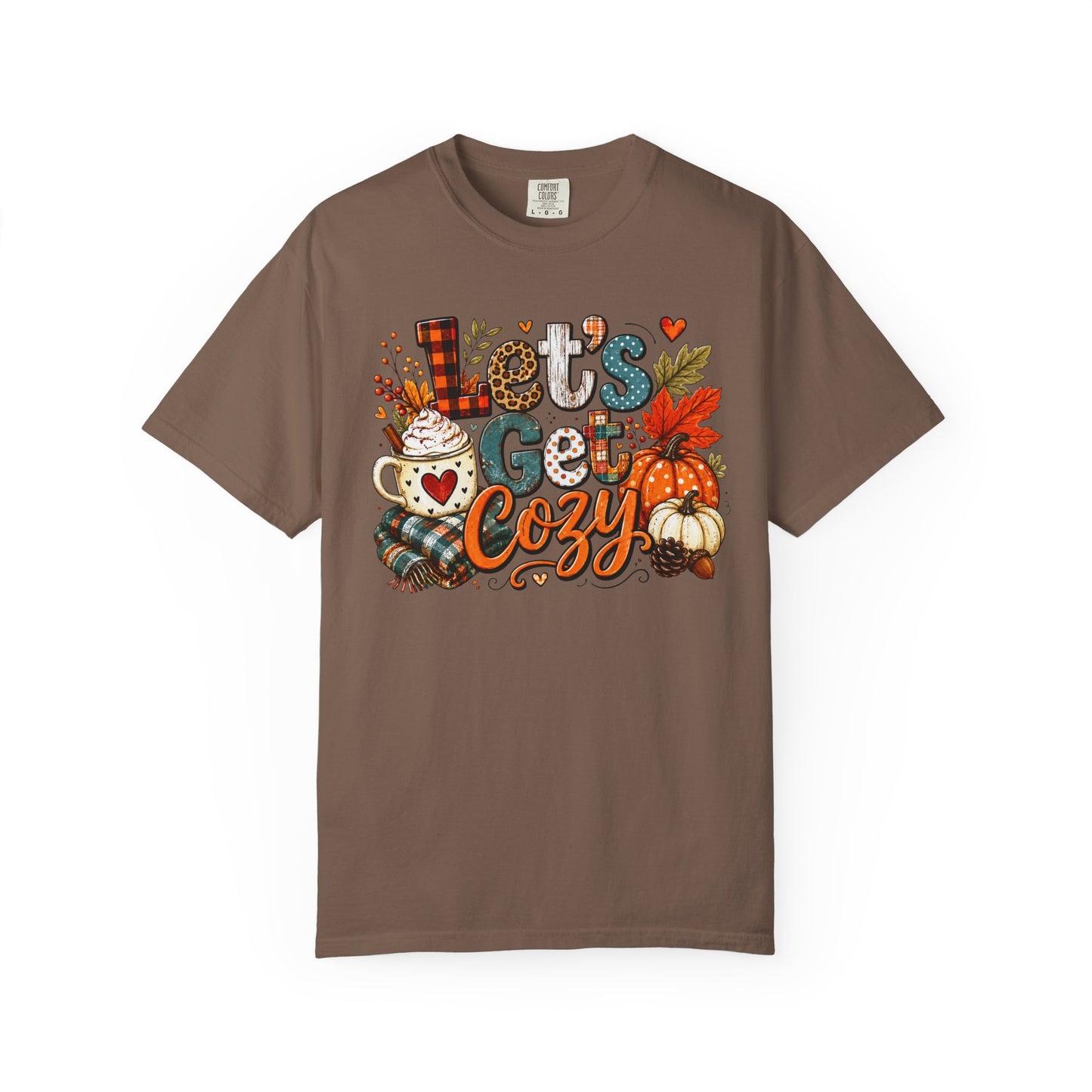 Let's Get Cozy Shirt • Cozy Fall Shirt • Pumpkin Spice Tee • Autumn Graphic Tee • Cute Fall Sweatshirt • Comfort Colors Fall Shirt • Cozy Season Tee