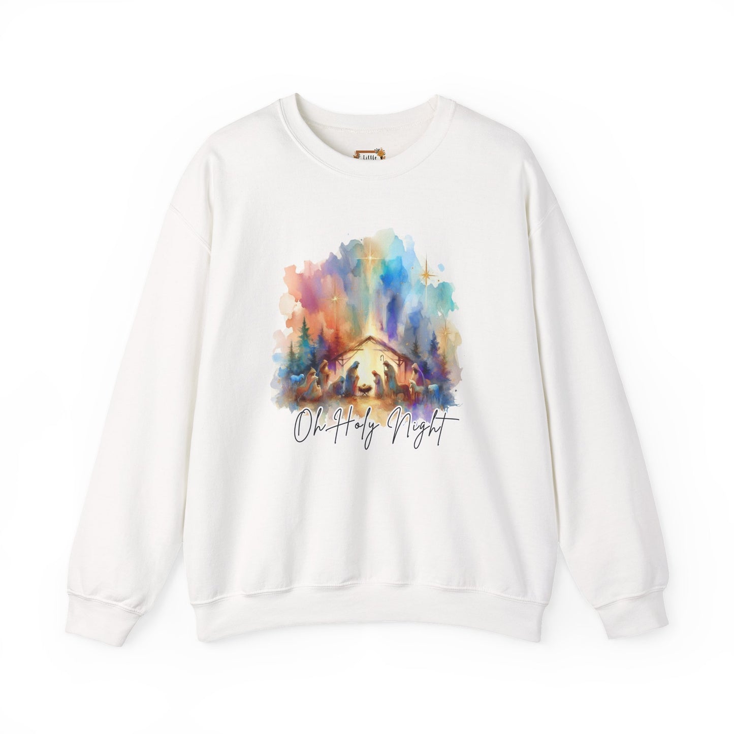 The Greatest Gift of All Nativity Sweatshirt | Watercolor Christmas Decor | Faith Wall Art | Holy Family Gift | Christian Holiday Collection