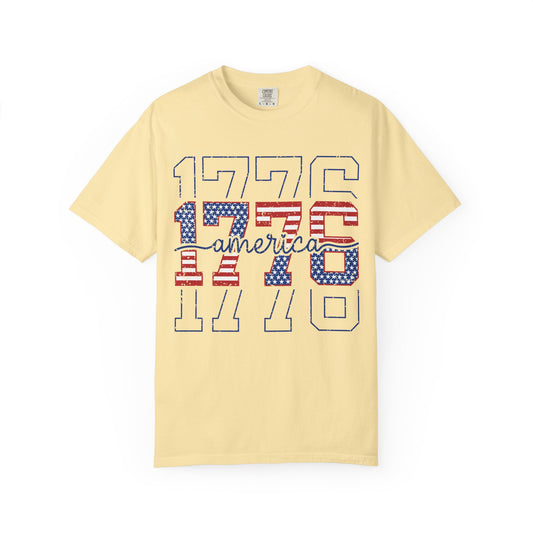 1776 Red White Blue Fourth of July T-Shirt • Vintage Patriotic Graphic Tee