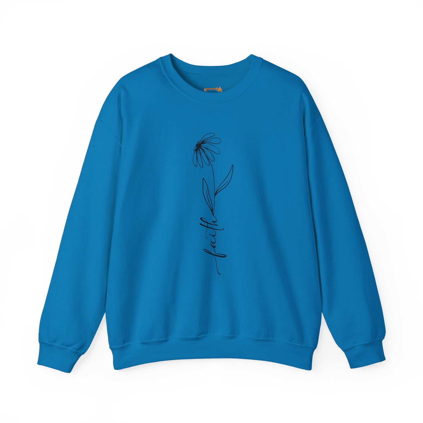 Daisy Faith Floral Sweatshirt | Minimal Line Flower Mama | Neutral Botanical Pullover | Soft Fleece Top