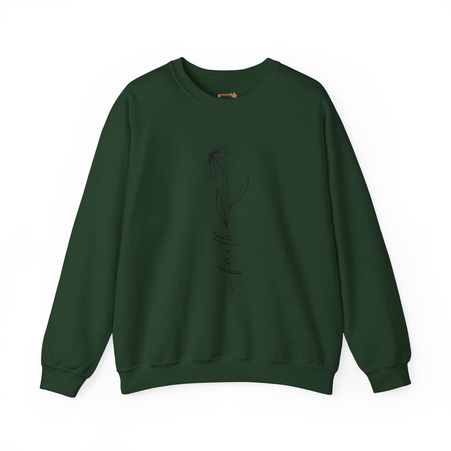 Daisy Faith Floral Sweatshirt | Minimal Line Flower Mama | Neutral Botanical Pullover | Soft Fleece Top