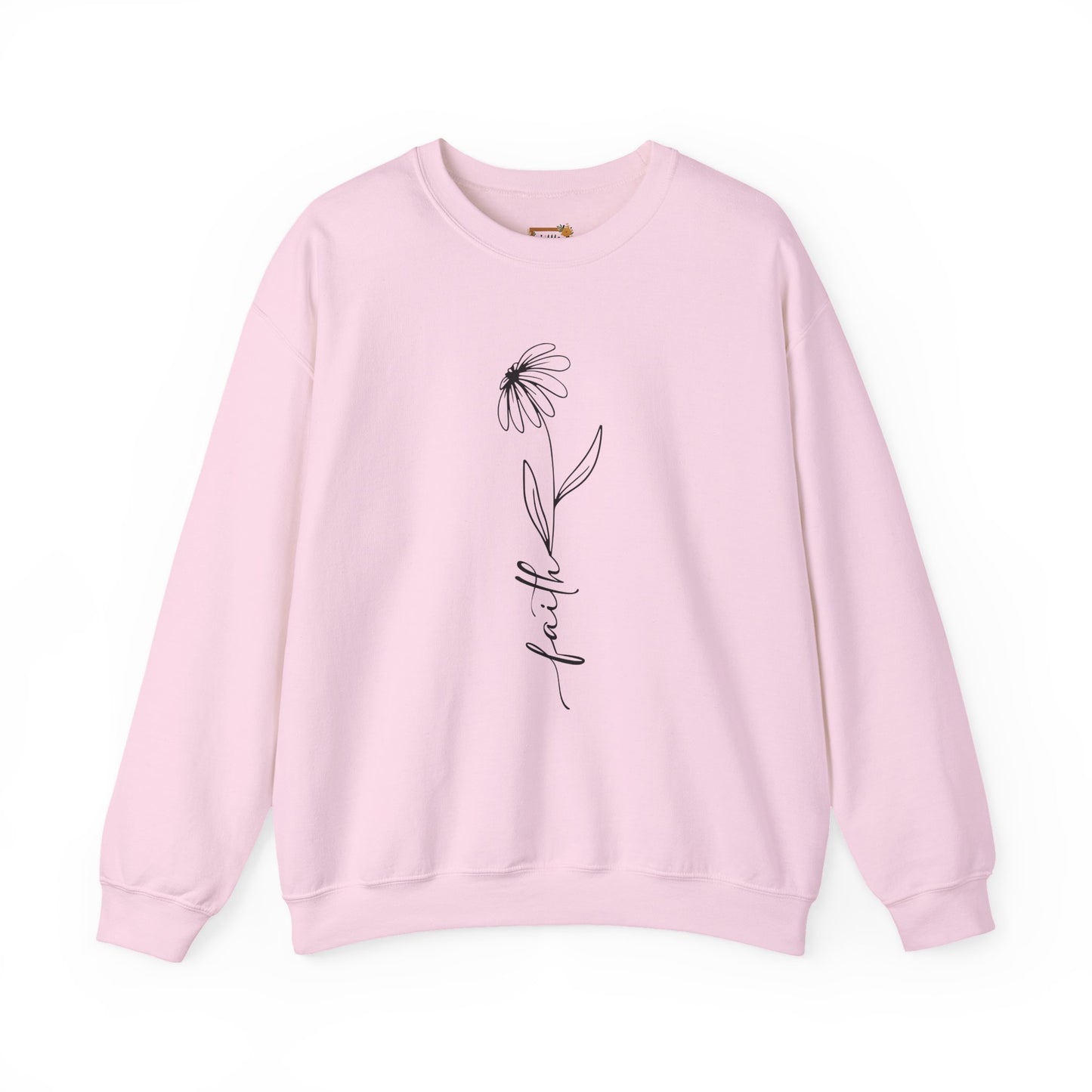 Daisy Faith Floral Sweatshirt | Minimal Line Flower Mama | Neutral Botanical Pullover | Soft Fleece Top