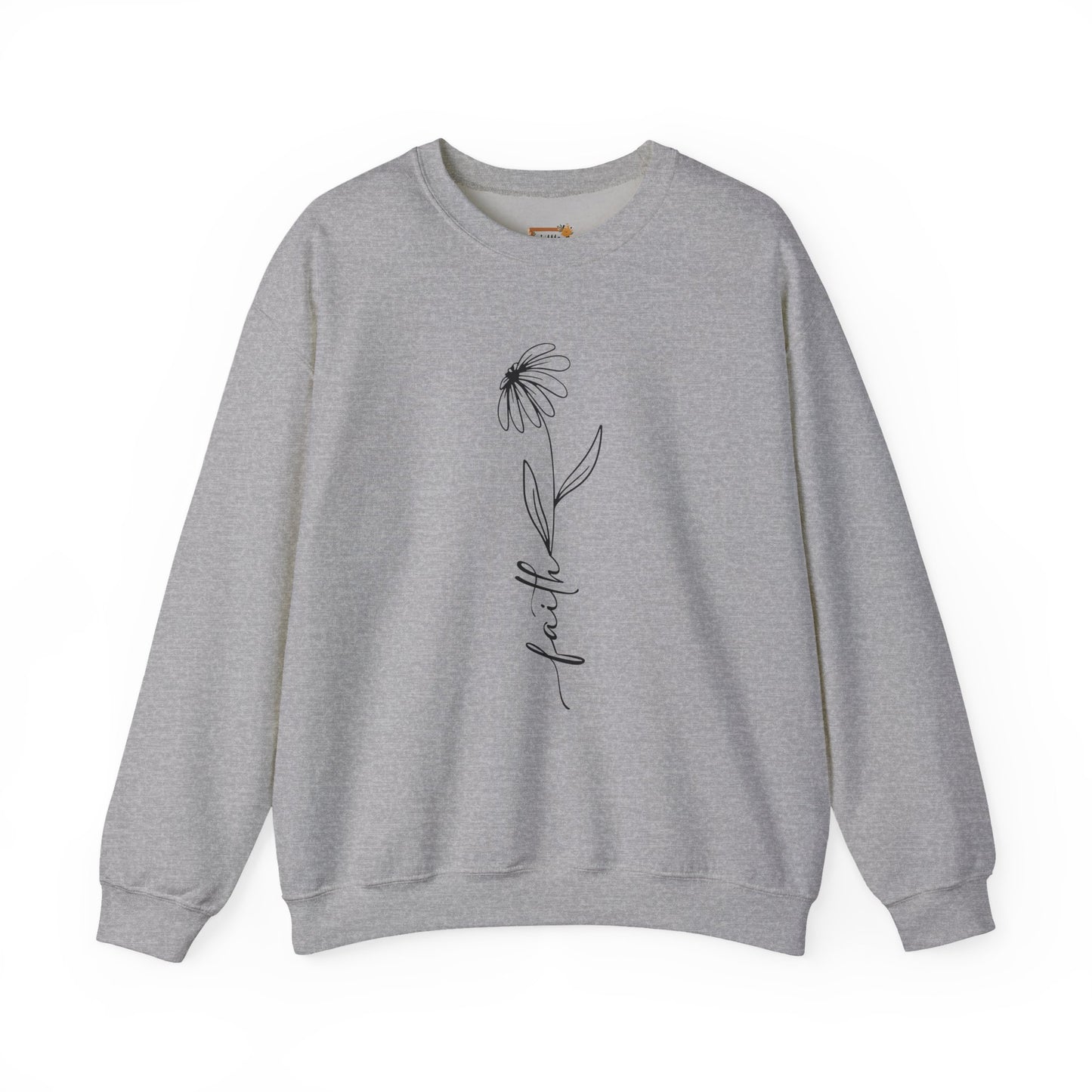 Daisy Faith Floral Sweatshirt | Minimal Line Flower Mama | Neutral Botanical Pullover | Soft Fleece Top