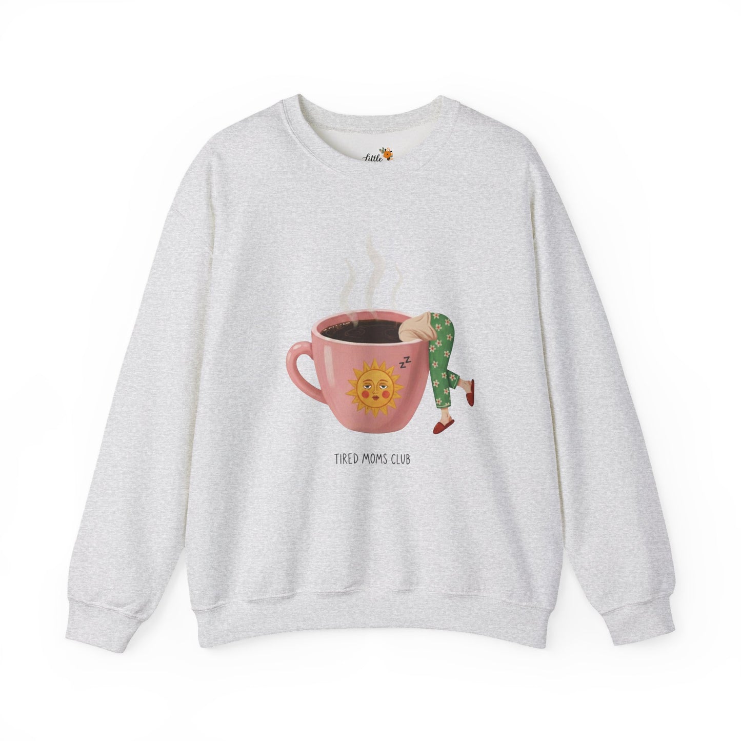 Tired Moms Club Coffee Sweatshirt • Funny Exhausted Mom Crewneck • Relatable Vintage Retro Overstimulated Motherhood