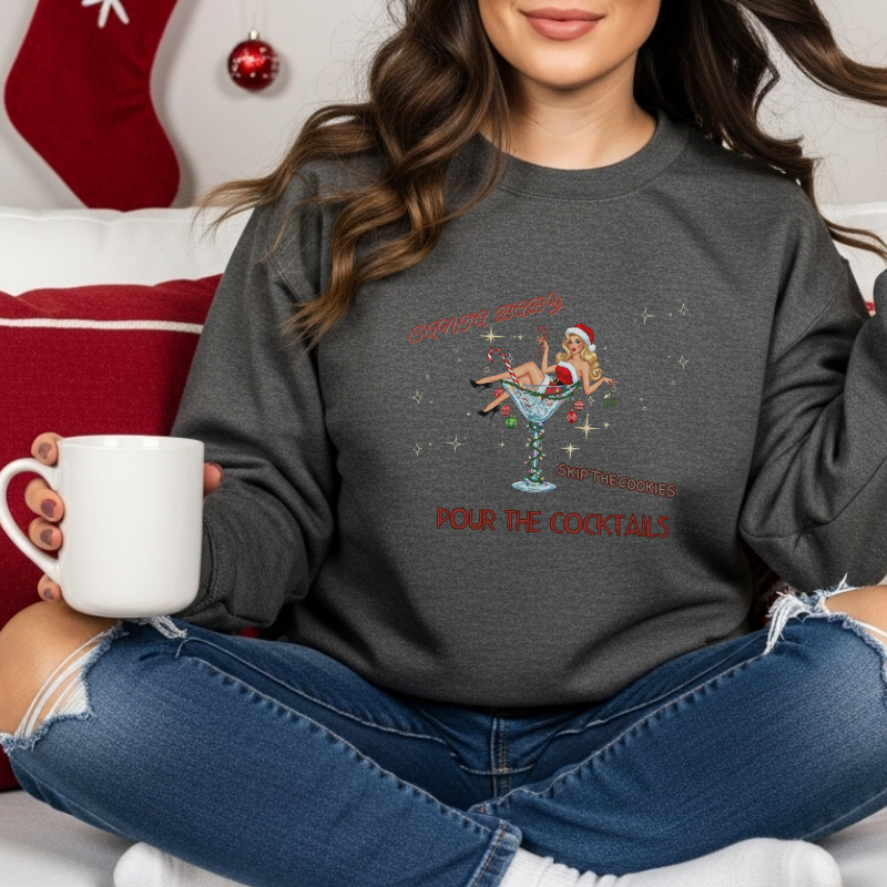 Santa Baby Cocktail Sweatshirt