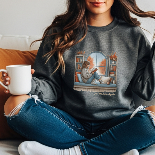 Reading Sweatshirt – Cozy Crewneck for Book Lovers | Perfect Gift for Readers, Students & Teachers | Soft & Durable,
