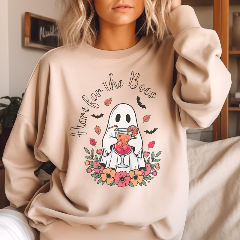 Here for the Bees Ghost Crewneck Sweatshirt, Halloween Sweatshirt, Unisex Fall Apparel, Spooky Season Clothing, Bee Lover Gift, [...]