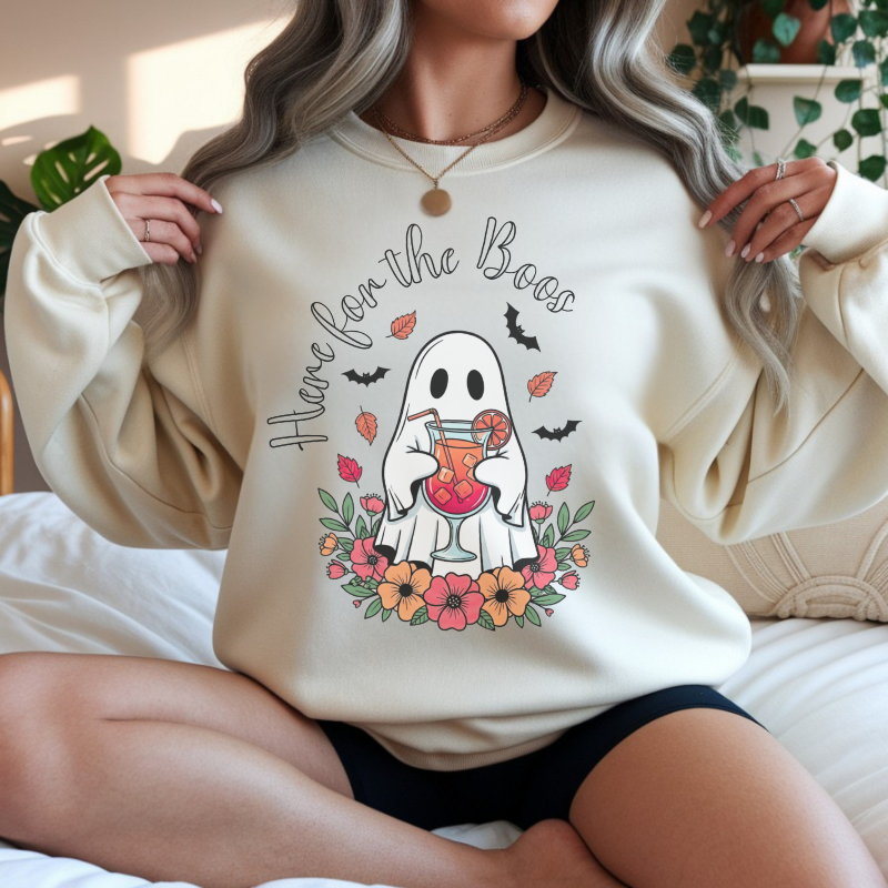 Here for the Bees Ghost Crewneck Sweatshirt, Halloween Sweatshirt, Unisex Fall Apparel, Spooky Season Clothing, Bee Lover Gift, [...]