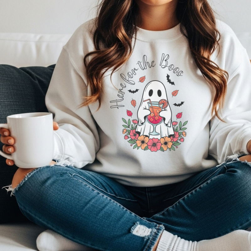 Here for the Bees Ghost Crewneck Sweatshirt, Halloween Sweatshirt, Unisex Fall Apparel, Spooky Season Clothing, Bee Lover Gift, [...]