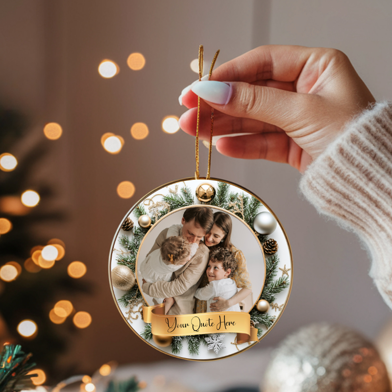 Personalized Acrylic Christmas Ornaments - Custom Family Photo Decoration