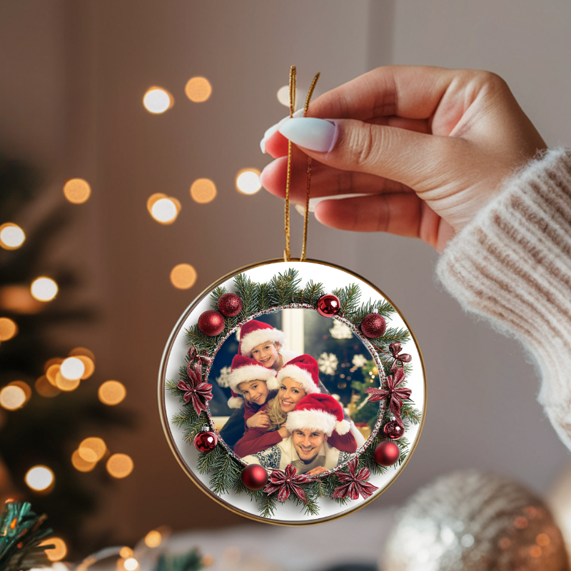 Personalized Acrylic Christmas Ornaments - Custom Family Photo Decoration