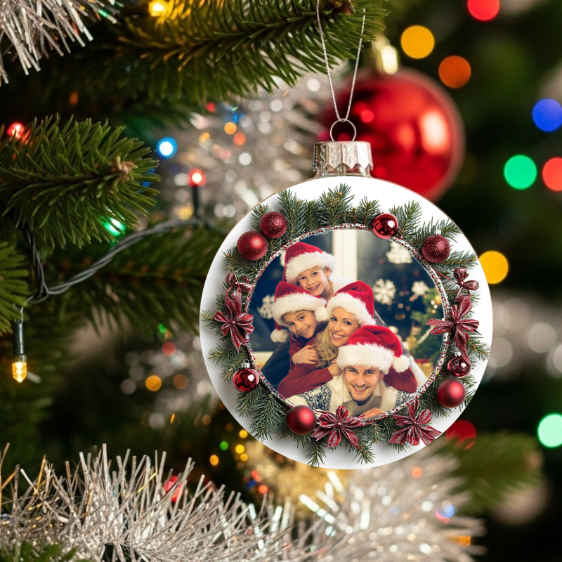 Personalized Acrylic Christmas Ornaments - Custom Family Photo Decoration