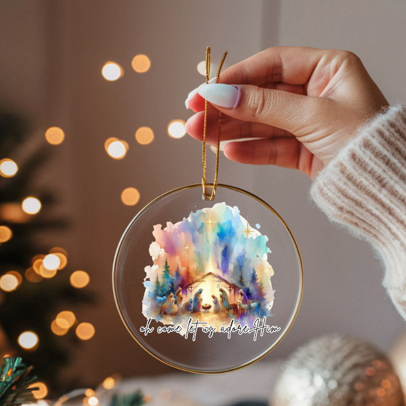 The Greatest Gift of All Nativity | Watercolor Christmas Decor | Faith Wall Art | Holy Family Gift | Christian Holiday Collection