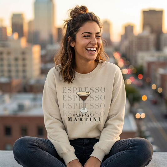 Espresso Martini Crewneck Sweatshirt — Cocktail Lover Graphic Sweatshirt