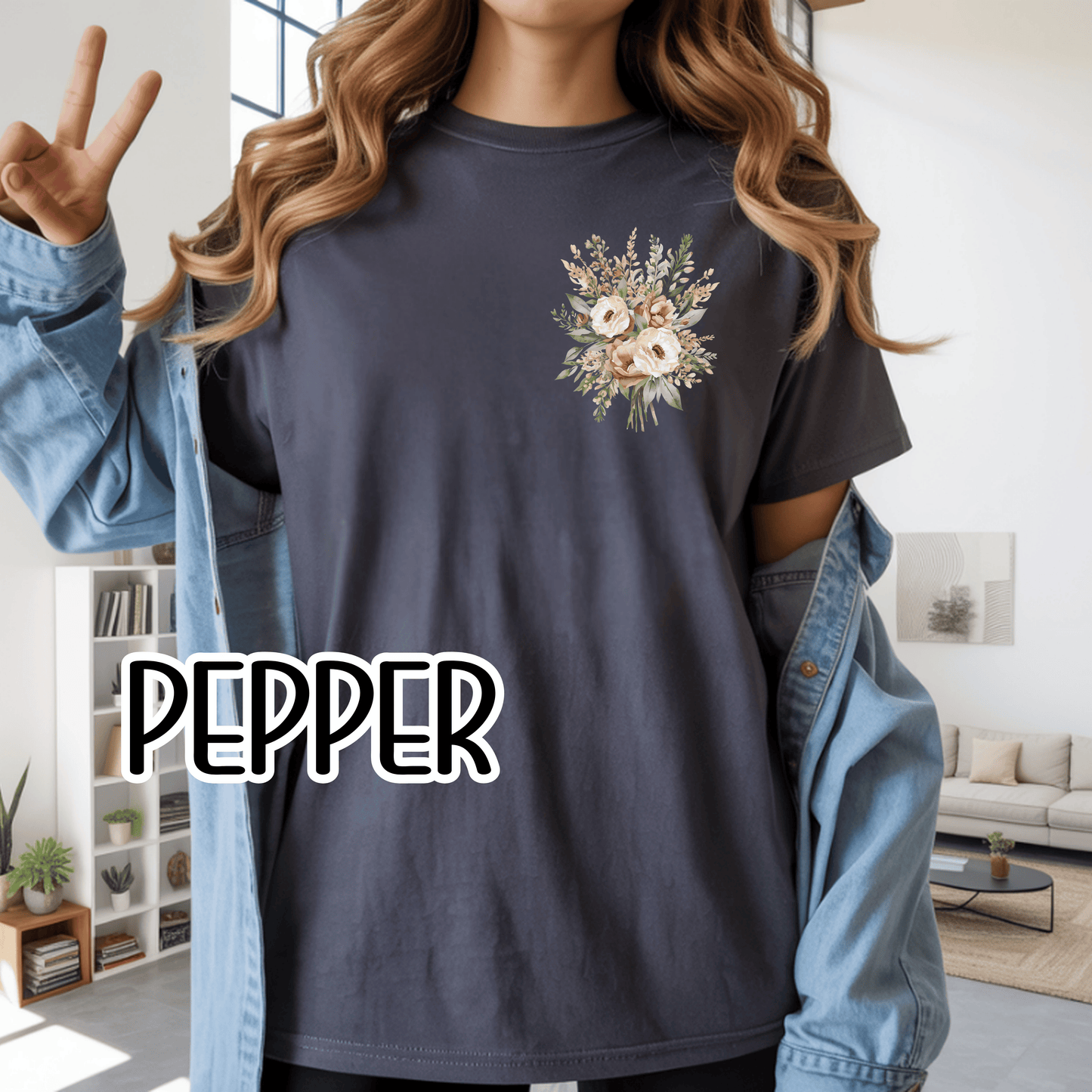Psalm 4:8 Safety Scripture Comfort Colors Tee • In Peace I Will Lie Down Floral Graphic Artwork • Neutral Christian Bible Verse Tshirt