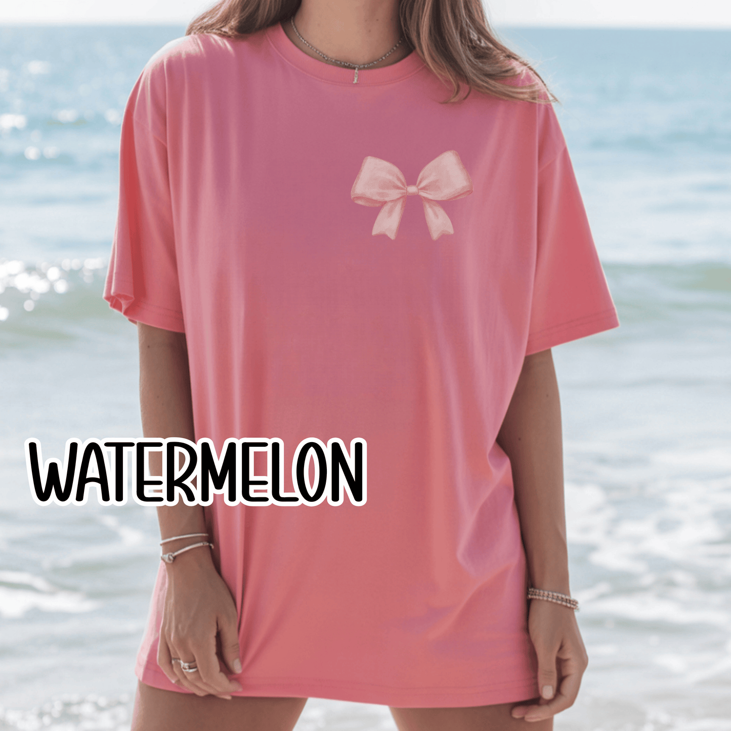 Grace Upon Grace Scripture with Pastel Pink Bow Tshirt • Girly Boutique Style for Moms • Feminine Faith Aesthetic Tee